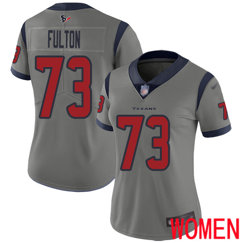 Houston Texans Limited Gray Women Zach Fulton Jersey NFL Football #73 Inverted Legend
